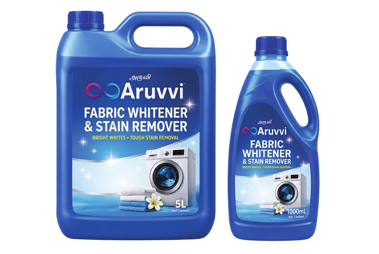 Aruvvi Fabric Whitener & Stain Remover — Kitchen & Laundry product pack